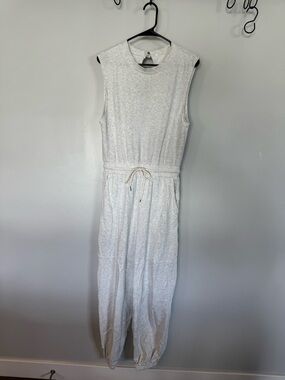 Sleeveless White Drawstring Jumpsuit